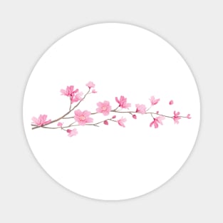 Cherry Blossom – Single Branch White Magnet